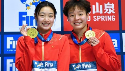 欧博体育-世界杯中国跳水队赢8金4银 两大赛21金无愧梦之队